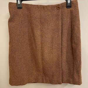 Vintage Petite Sophisticate Collection Wool Wrap Skirt Size 14 NEW Brown READ